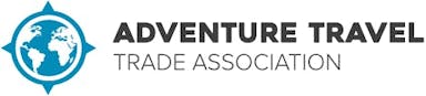 Adventure Travel Trade Association logo - black text on white background with light blue emblem on the left.